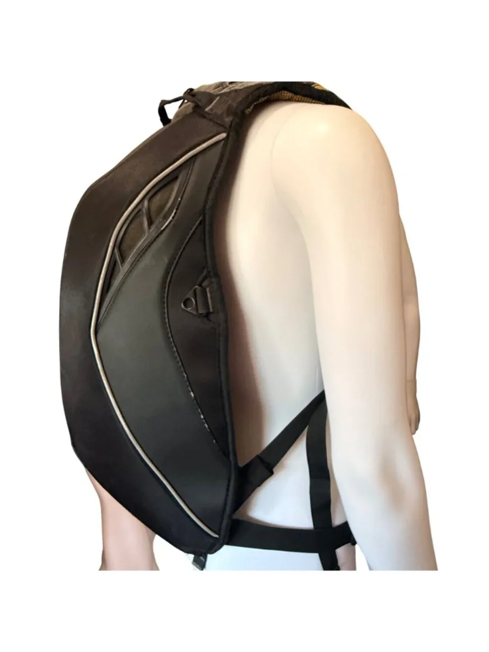 OGIO No Drag Original Motorcycle Backpack - Black/Gold Hard Shell Riding Bag